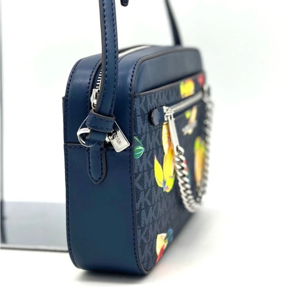 Michael Kors Large EW Zip Chain Xbody Crossbody Bag Admiral Navy - Picture 4 of 11